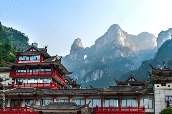 Fototapeta The Heaven Gate of Tianmen Shan at Tianmen Mountain