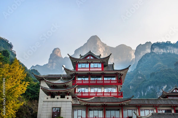 Fototapeta The Heaven Gate of Tianmen Shan at Tianmen Mountain