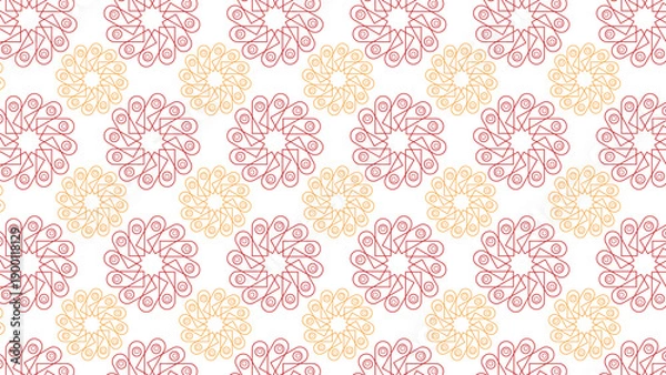 Fototapeta Minimal Abstract Mandala Line Pattern Repeat Background Vector