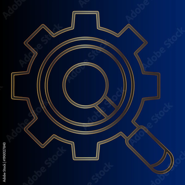 Obraz Simple Golden Search Concept