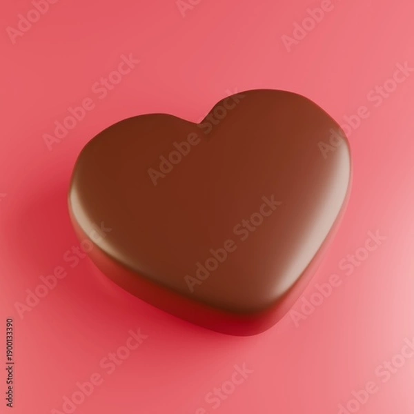 Obraz 3Dのシンプルハートチョコレート⭐︎