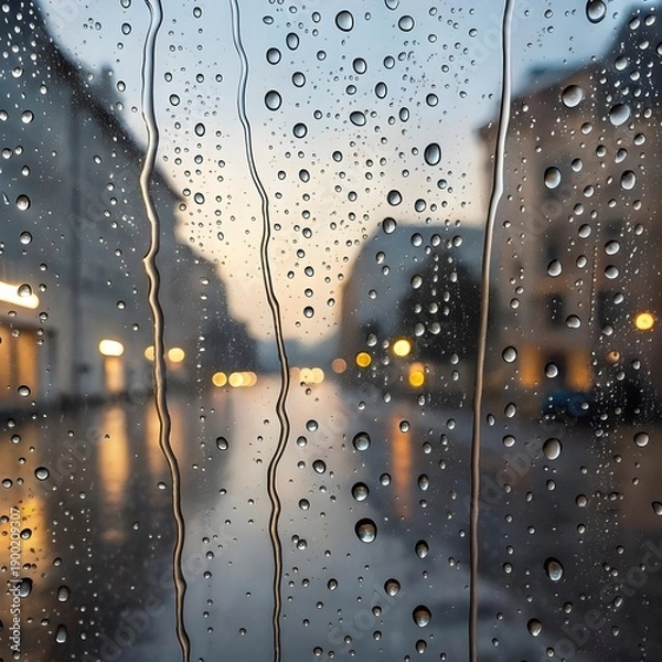 Obraz wet car windshield