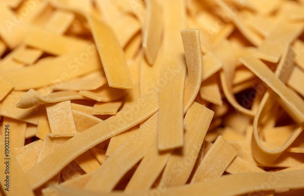 Obraz egg noodles macro background close up