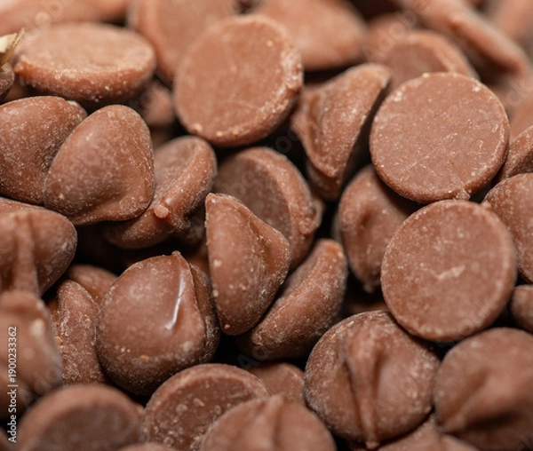 Obraz chocolate chips macro background close up