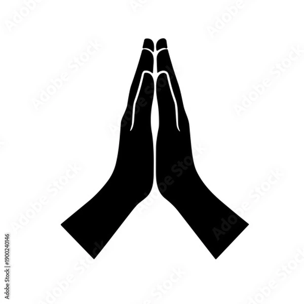 Obraz hand holding a black glove