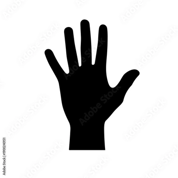 Obraz hand silhouette vector