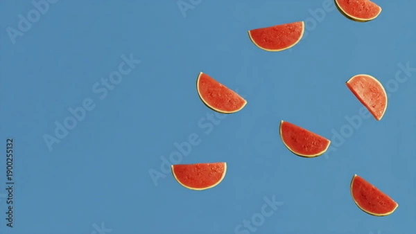 Obraz watermelon flying in the sky