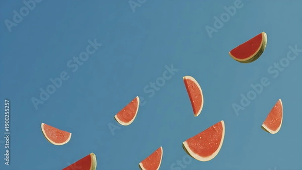 Obraz watermelon flying in the sky