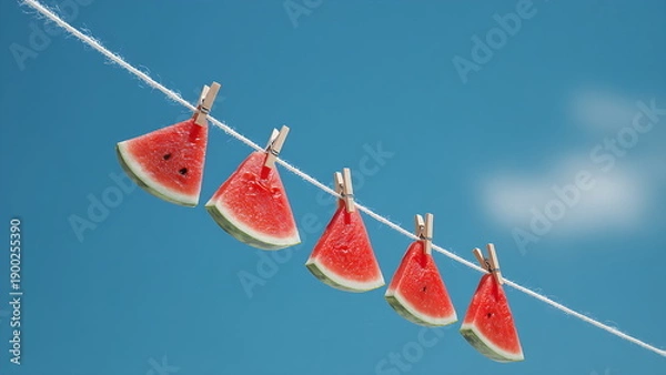 Obraz watermelon hanging on string