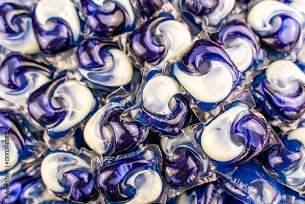 Obraz Laundry Detergent Capsules Close-Up Background