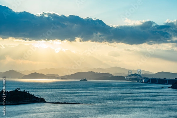 Obraz 夕暮れの鳴門海峡の風景