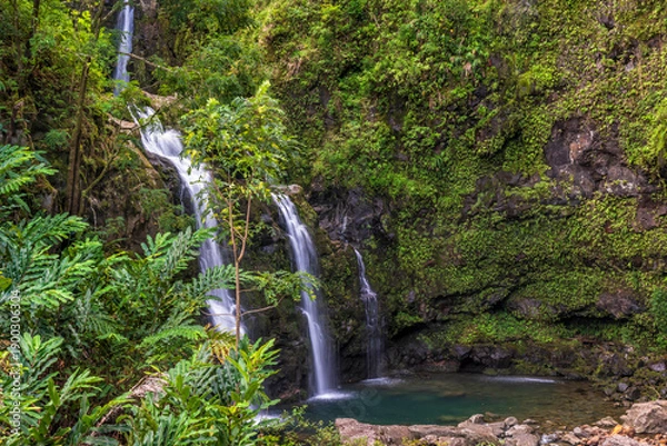 Obraz Three Bears Falls and Green Pool