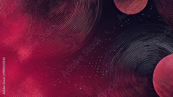 Obraz Gradient geometric pattern with circles and lines 