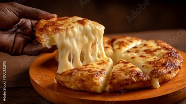 Obraz cheese pizza pulled