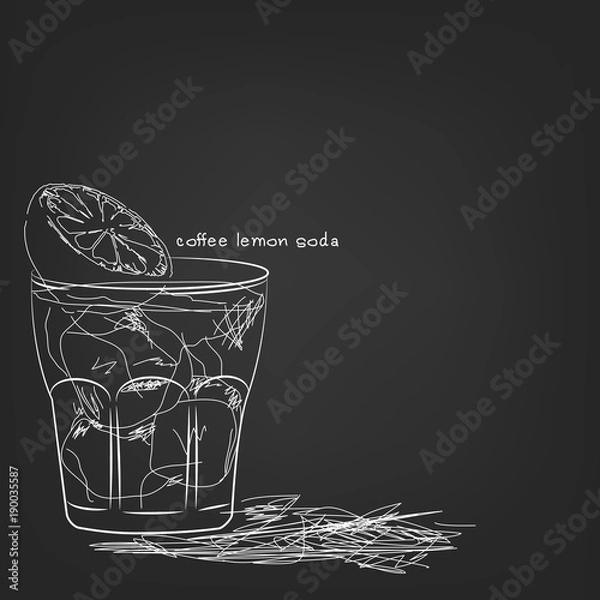 Fototapeta Ice coffee menu.