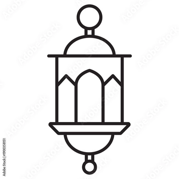 Obraz Ramadan Mubarak Lattern Icon Vector