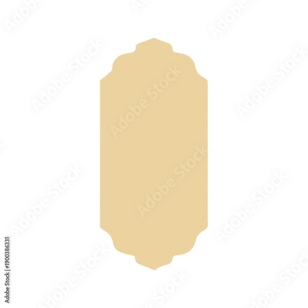 Obraz Golden Arch Islamic Window Traditional Vector Icon