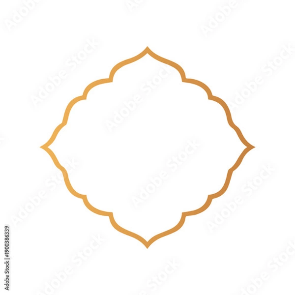 Obraz Elegant Islamic Geometric Frame Outline Decorative Shape