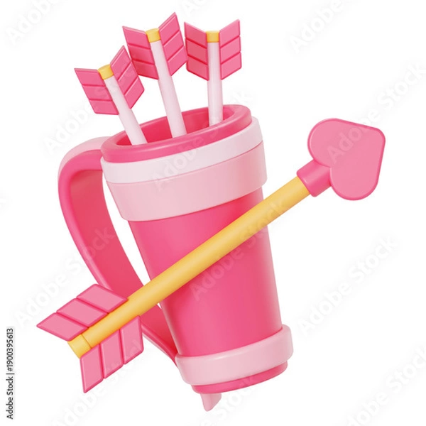 Obraz cupid arrow 3D illustration