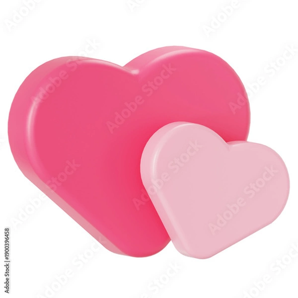 Obraz Love hearts 3D illustration