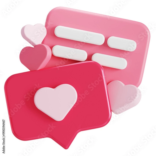 Obraz Love message 3D illustration