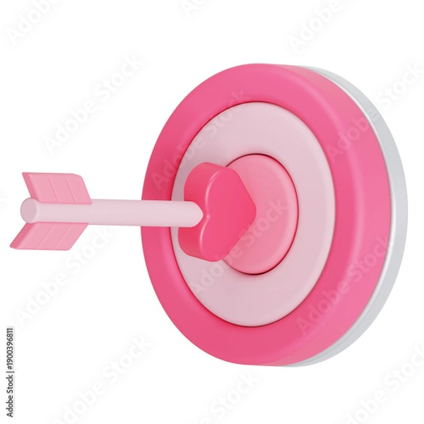 Obraz love target 3D illustration