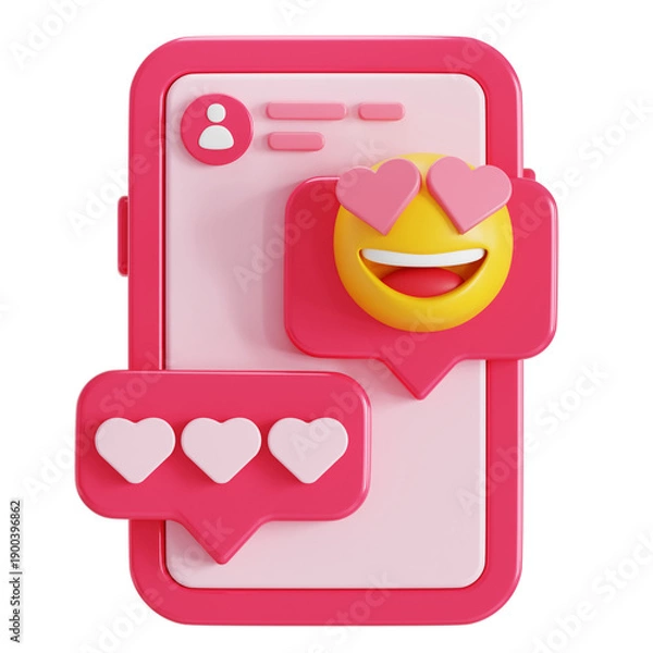 Obraz Romantic conversation 3D illustration