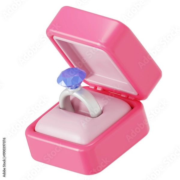 Obraz Ring box 3D illustration