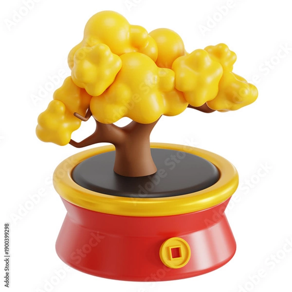 Obraz Chinese bonsai 3D illustration