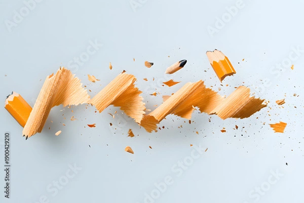 Obraz colored pencils on white background