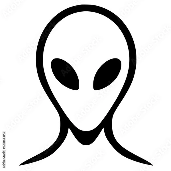 Obraz Alien face silhouette