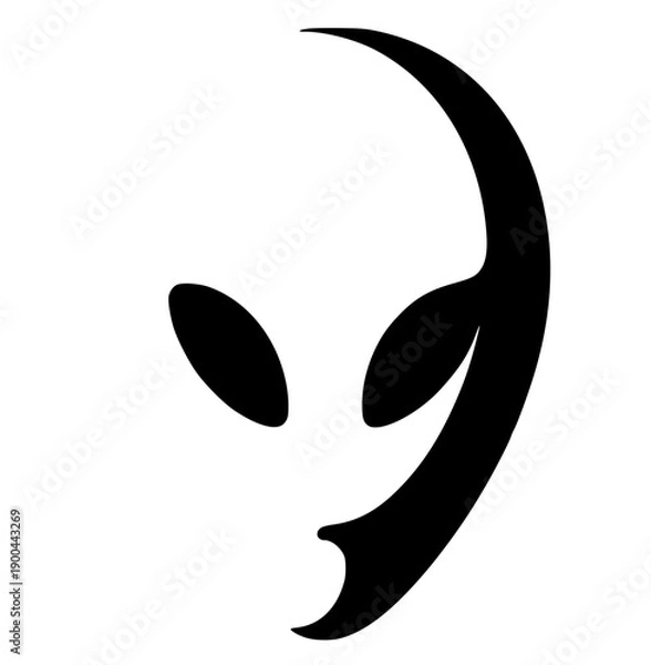 Obraz Alien face silhouette