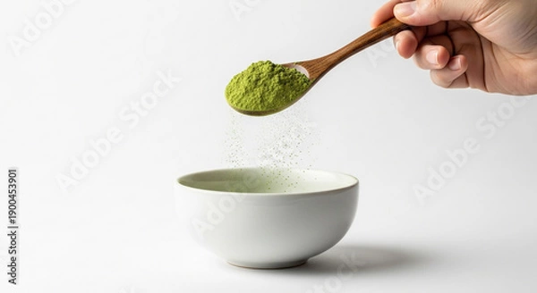 Obraz Measuring Matcha Green Tea Powder