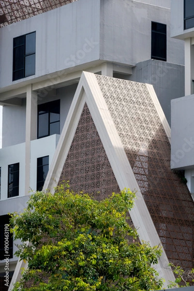 Obraz Modern exterior building with triangle shape