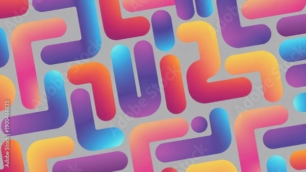 Obraz Vibrant multicolored abstract pattern with gradient shapes