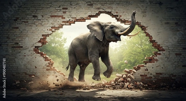 Obraz 壁を破る力