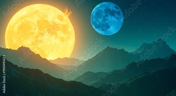 Obraz 双月照耀の異次元風景