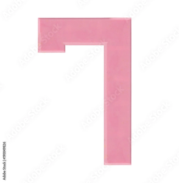 Fototapeta Isolate Chocolate Number on White Background