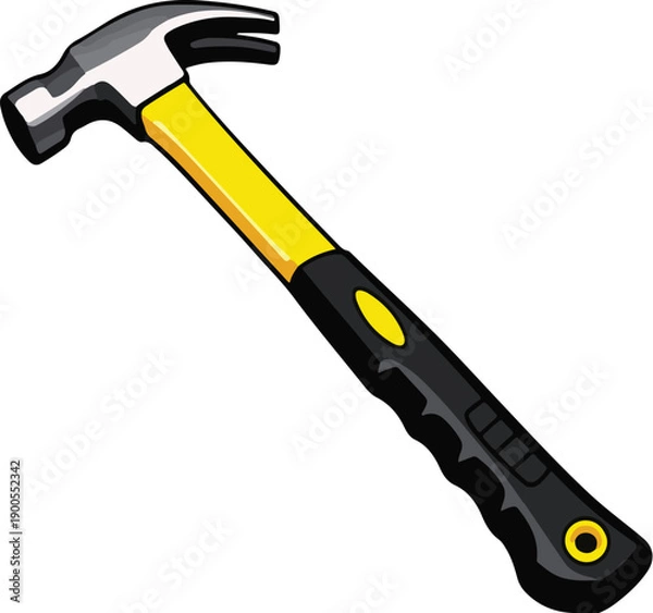 Fototapeta hammer on white background