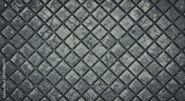 Obraz Diamond Pattern Grunge Texture, Gray Concrete Background