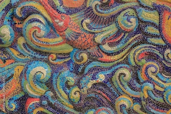 Fototapeta Abstract colorful tile background.