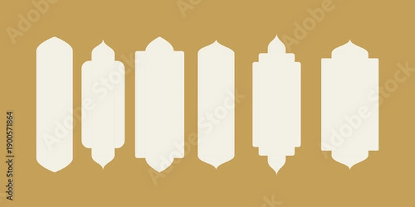 Obraz oriental style Islamic ramadan mubarak windows