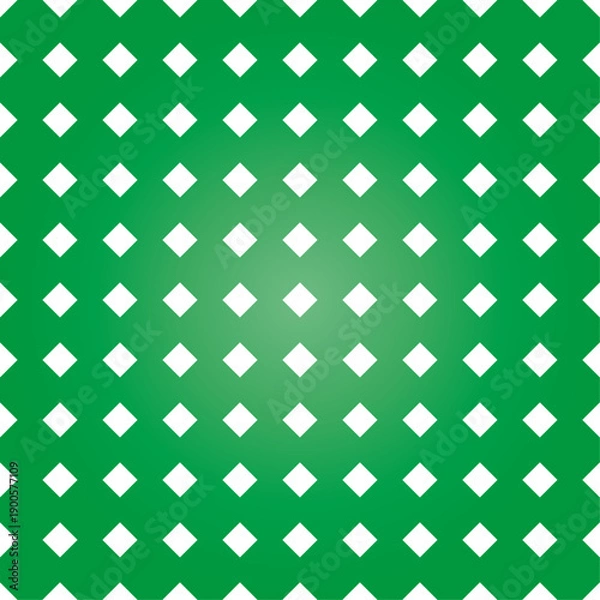 Obraz A seamless green geometric gradient pattern with diamonds