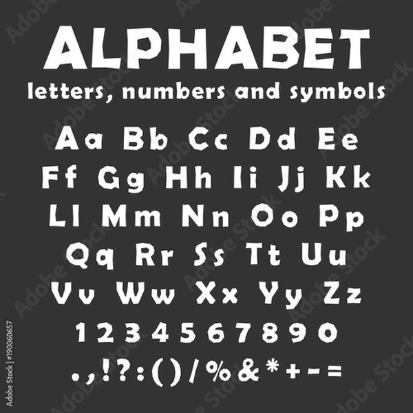 Obraz English alphabet, uppercase and lowercase letters