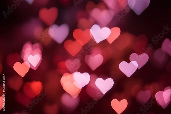 Obraz Romantic Heart Bokeh Background