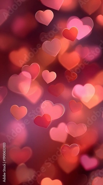Obraz Romantic Heart Bokeh Background