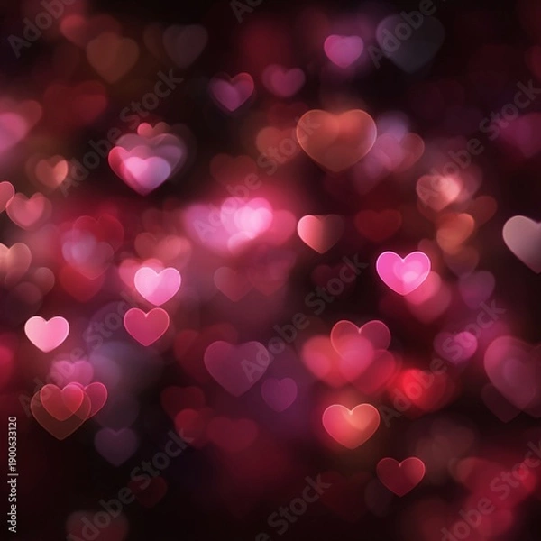 Obraz Romantic Heart Bokeh Background