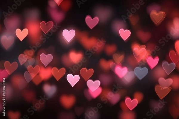 Obraz Romantic Heart Bokeh Background