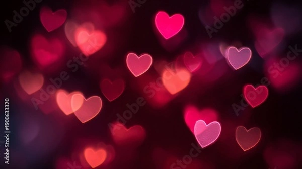 Obraz Romantic Heart Bokeh Background