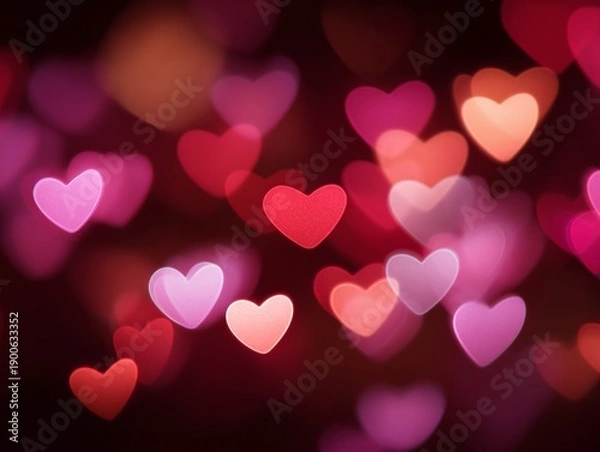 Obraz Romantic Heart Bokeh Background